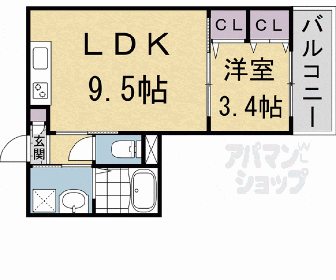 【メゾンドカリーヌ】間取