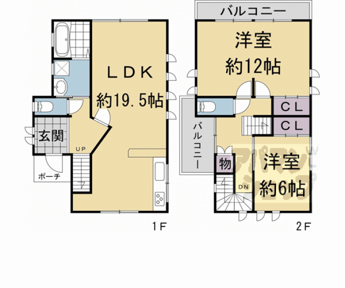 【広野町尖山貸家】間取