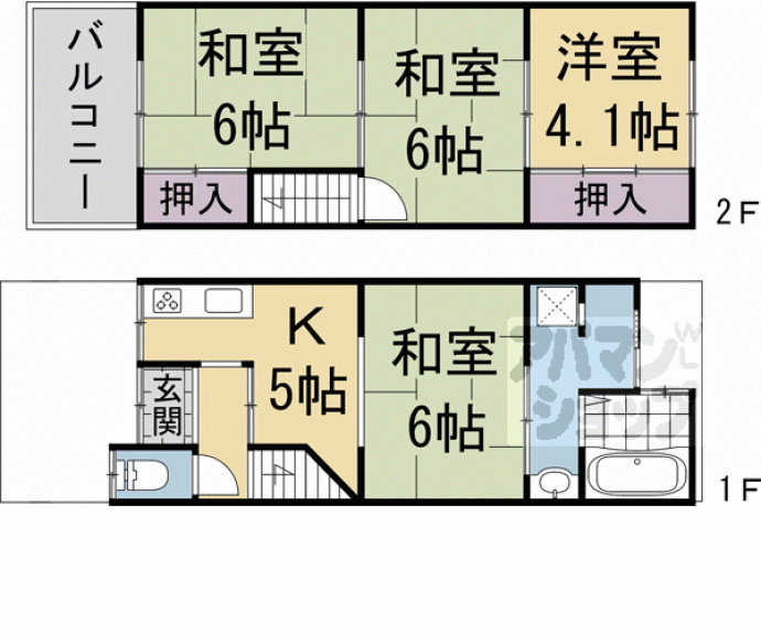 【向島本丸町貸家】間取