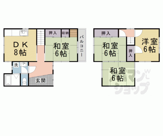 【竹鼻堂ノ前町貸家】間取