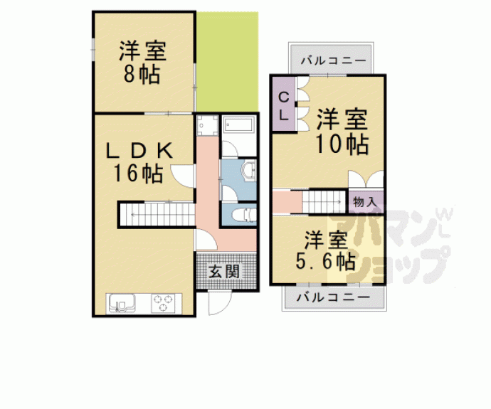 【四ノ宮小金塚貸家】間取