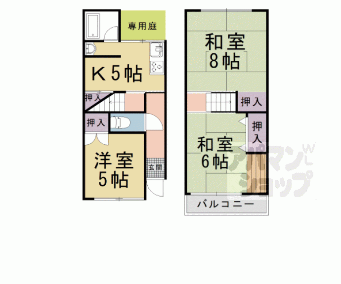 【小山谷田町貸家】間取