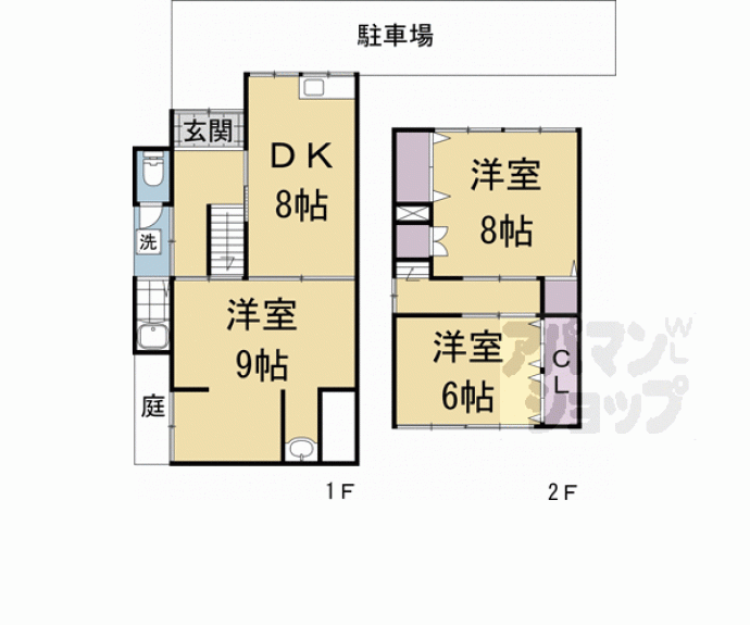 【深草ススハキ町貸家】間取