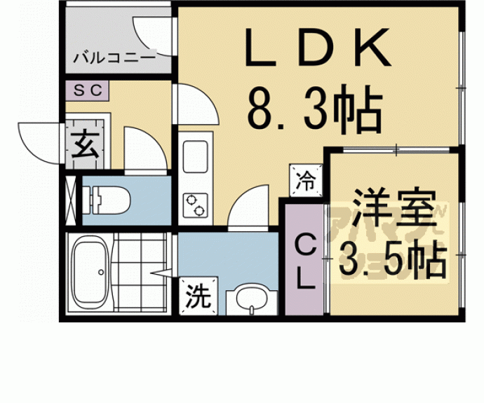 【ハーモニーテラス太秦安井辻ノ内町】間取