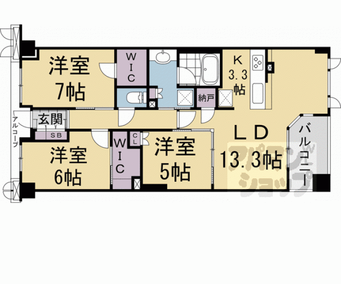 【ブランズ伏見桃山】間取