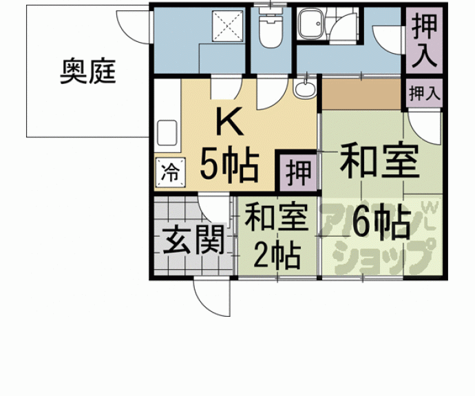 【聖護院貸家２】間取