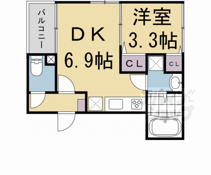 【ハーモニーテラス深草仙石屋敷町　Ⅰ】間取