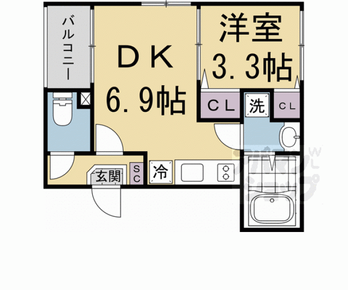 【ハーモニーテラス深草仙石屋敷町　Ⅱ】間取