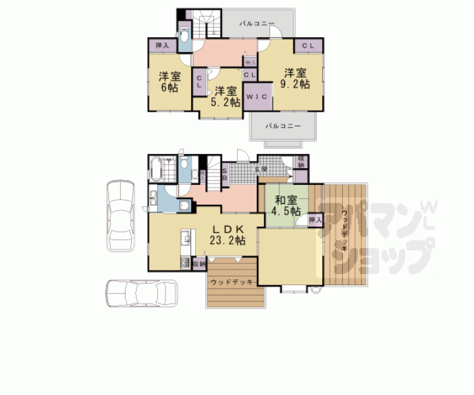 【嵐山樋ノ上町貸家】間取