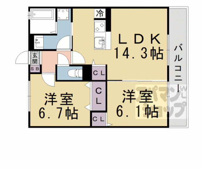 【シャルマンフォートⅢ】間取