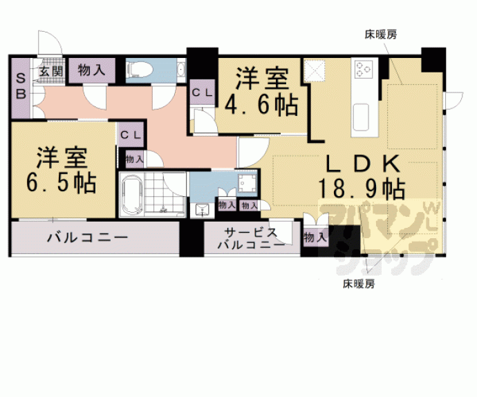 【ジオ京都御池通り】間取