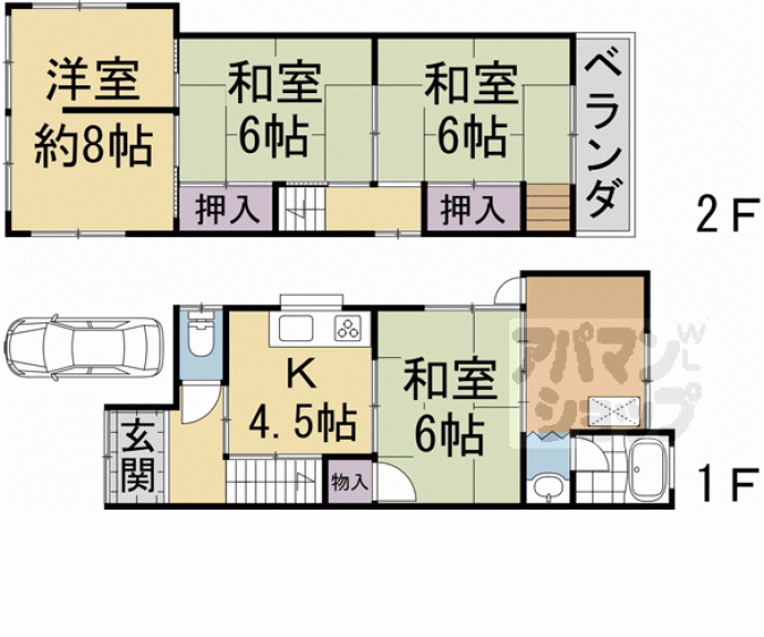 【醍醐池田町貸家】間取