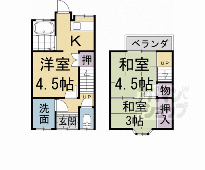 【梅津林口町貸家】間取