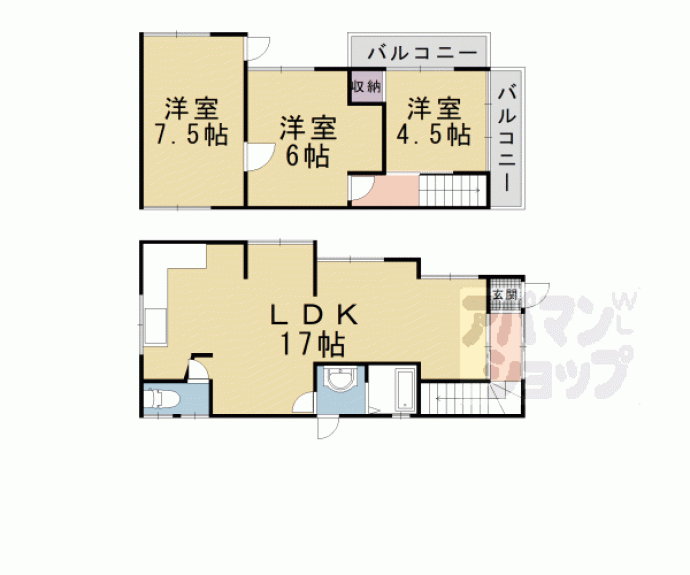 【四ノ宮小金塚貸家】間取