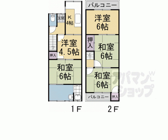 【日野谷寺町貸家】間取