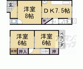 【西京極堤下町１８－５５貸家】