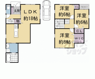 【竹田狩賀町貸家】