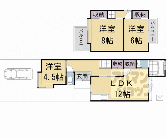 【北新町貸家】間取