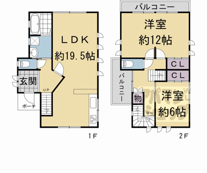 【広野町尖山貸家】間取