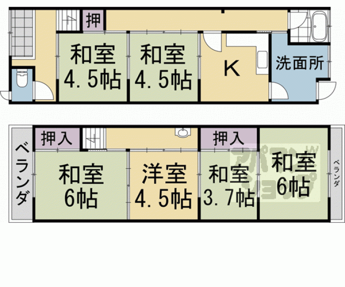 【景勝町貸家】間取