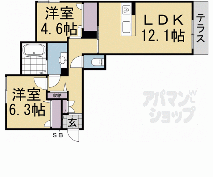 【セントリヴィエ京都嵐山Ⅲ】間取