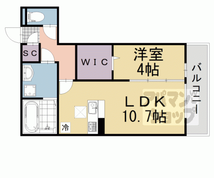 【仮称）ＤーＲＯＯＭ伏見区深草佐野屋敷町】間取