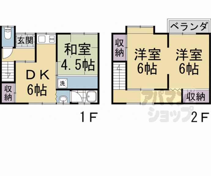 【葭島矢倉町テラスハウス】間取