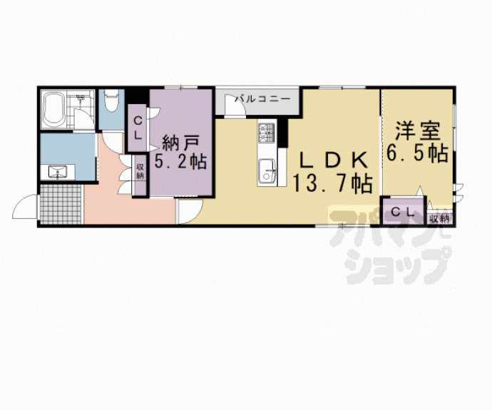 【シャーメゾン　ライズ　Ｏｎｅ】間取