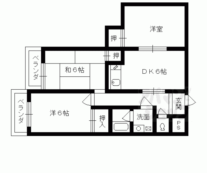 【ソレイユ三宅Ⅰ】間取