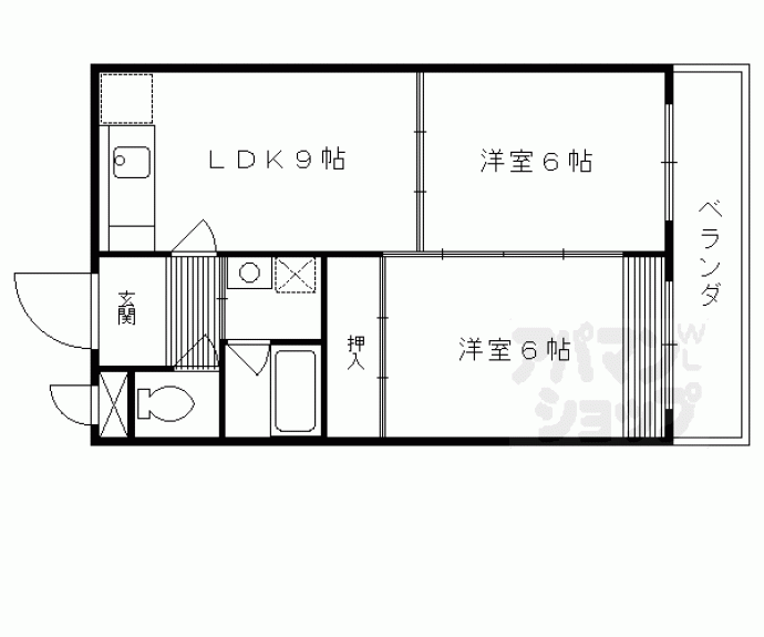 【ハイツ三の宮】間取