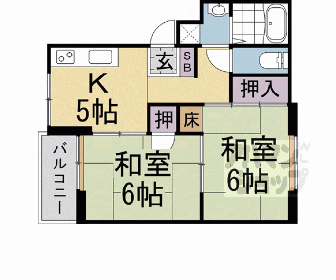 【マンション角屋】間取