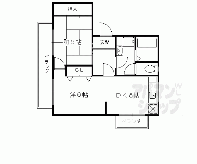 【バンブーシュート洛西口Ⅰ】間取