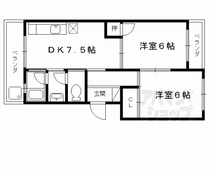 【中原マンション】間取