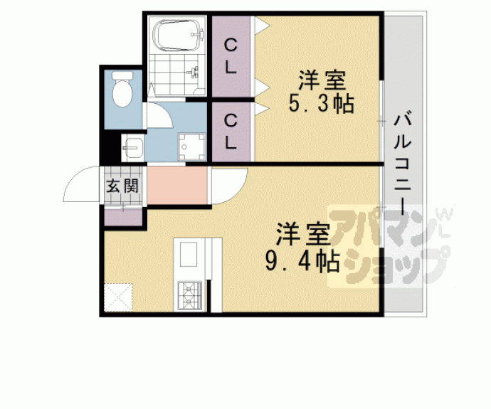 【プレジール桂】間取