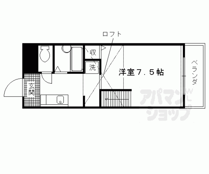 【ル・サフィール三条】間取