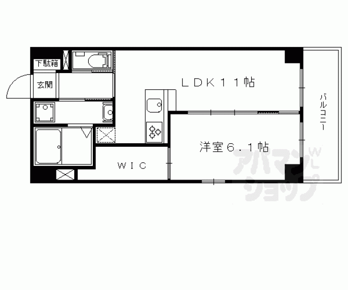 【竹鼻扇町マンション】間取