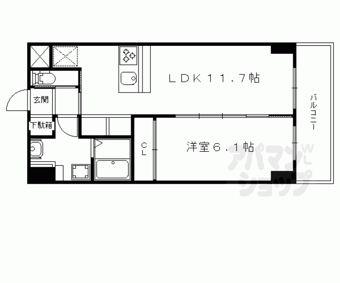 【竹鼻扇町マンション】間取