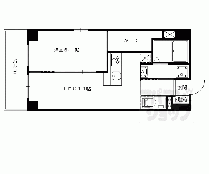 【竹鼻扇町マンション】間取