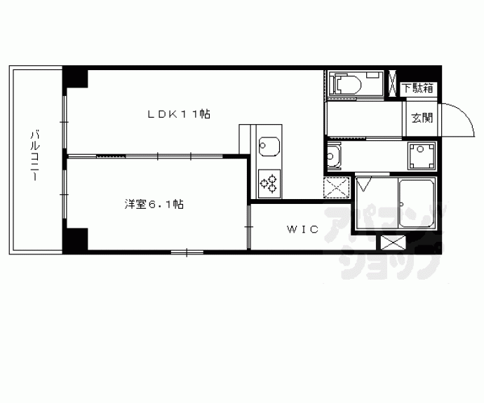 【竹鼻扇町マンション】間取