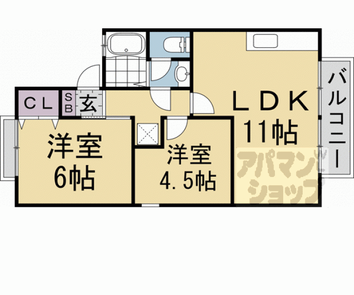 【Ｒ－Ｇｒａｎｔｓ京都安朱Ｓｏｕｔｈ】間取