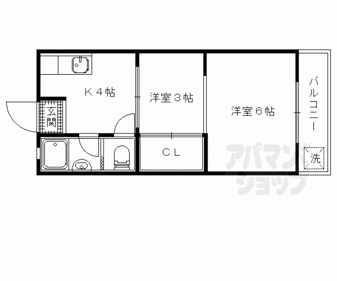 【マンション山科】間取