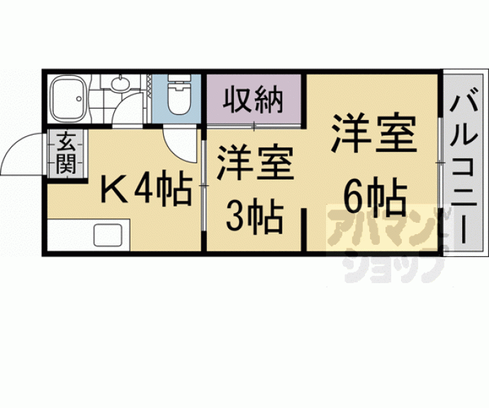 【マンション山科】間取