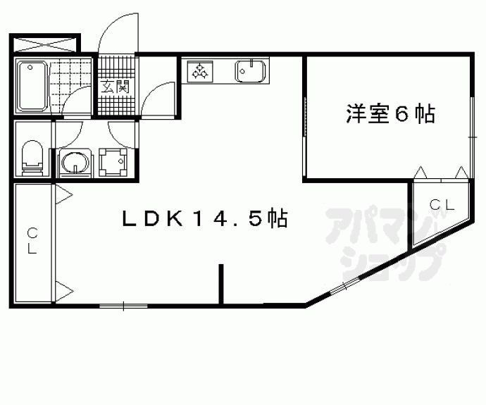 【ビューハイツ京都山科】間取