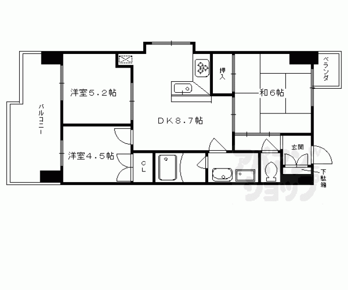 【ミドレスト唐橋】間取