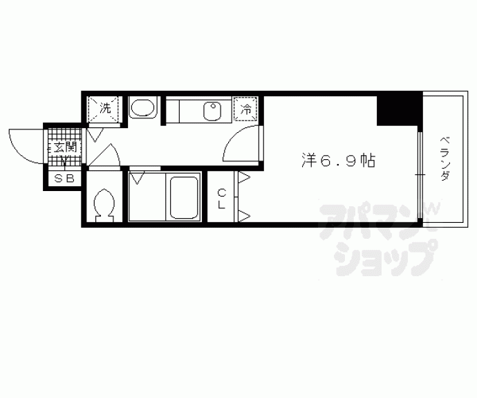 【ライジングコート京都西院フロンティアⅡ】間取