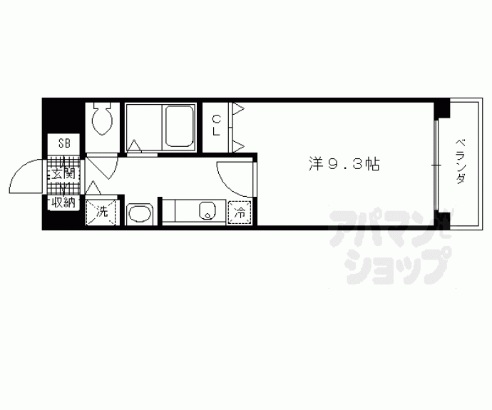 【ライジングコート京都西院フロンティアⅡ】間取