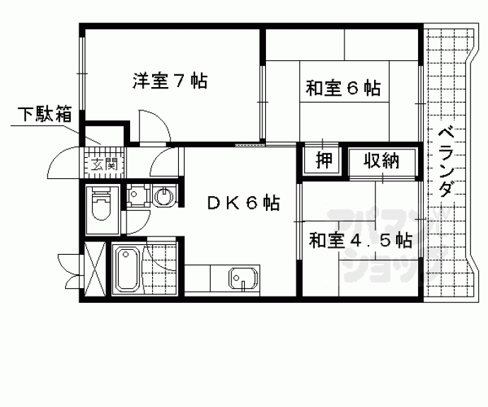 【シャトー音羽】間取