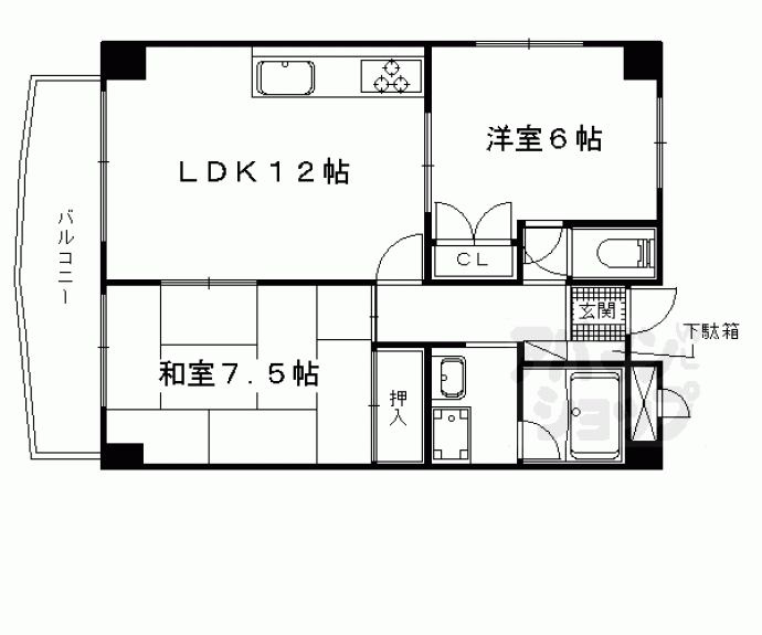 【ラフィーネ山科】間取