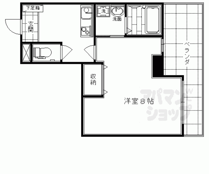 【Ｇｒａｎｄ　Ｅ´ｔｅｒｎａ京都西京極】間取