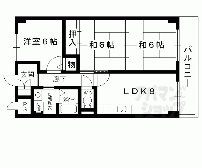 【コンフォート久我】間取